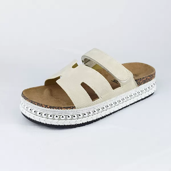 Sandales pour femme compense OC01 beige..... sandale médicale femme confortable Maroc